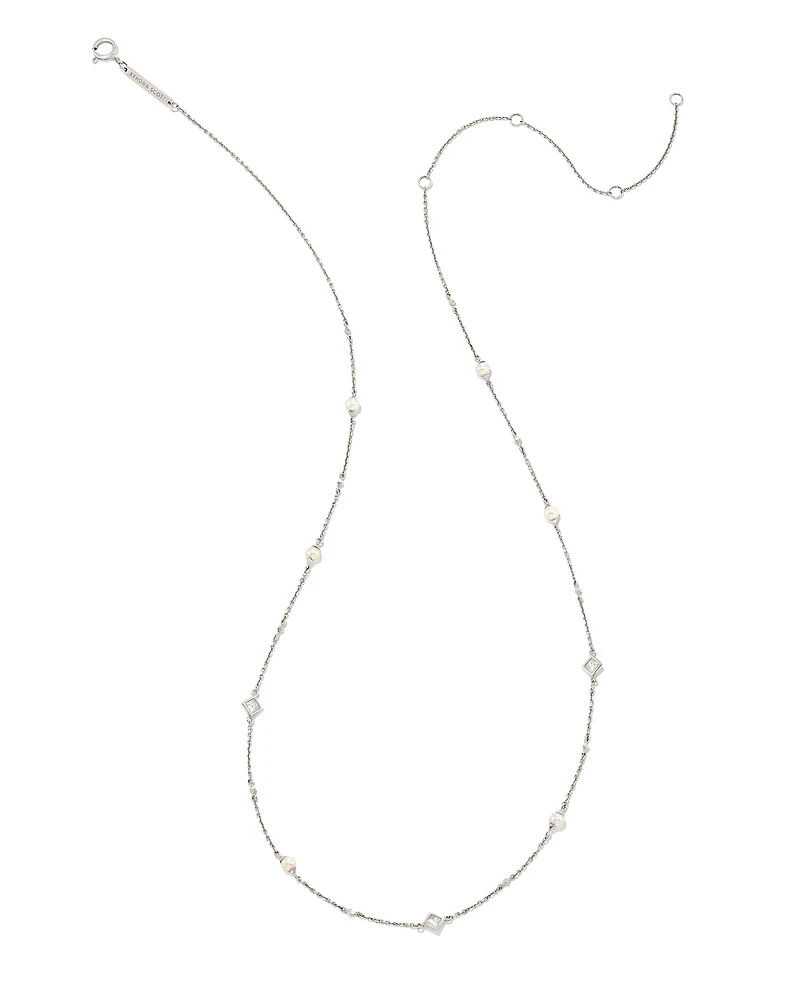 Michelle 14k White Gold Strand Necklace Freshwater Cultured Pearl