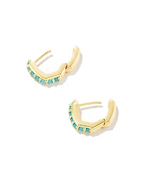 DAVIE HUGGIE EAR 18K GLD VRML TURQUOISE