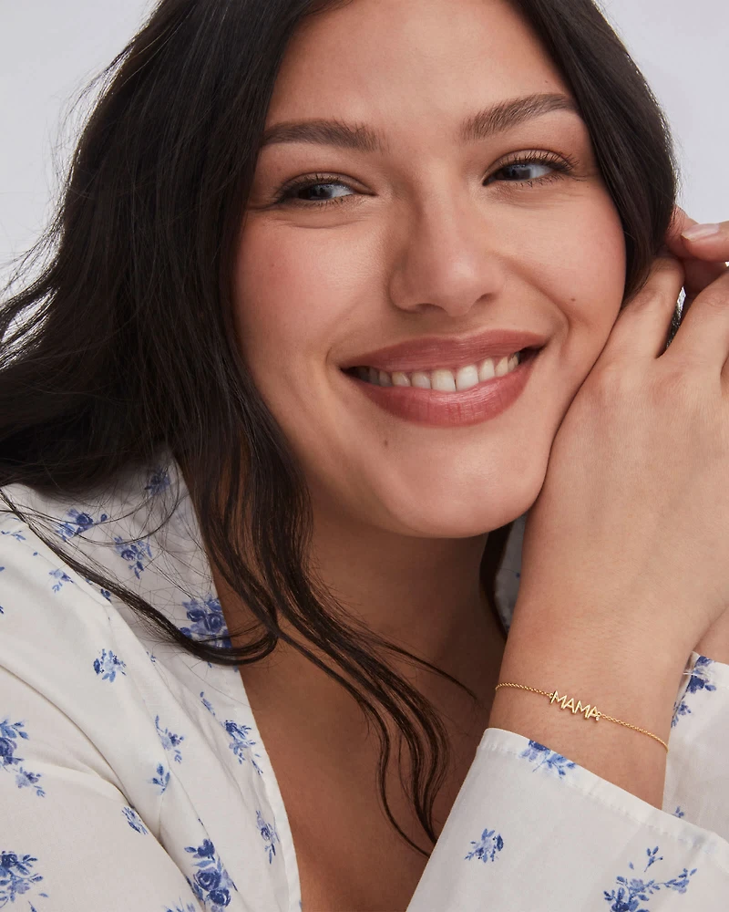 Mama Sparkle 18k Gold Vermeil Delicate Chain Bracelet