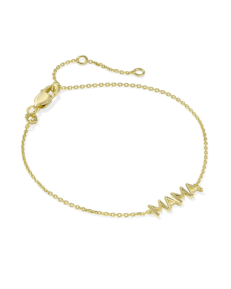 Mama Sparkle 18k Gold Vermeil Delicate Chain Bracelet
