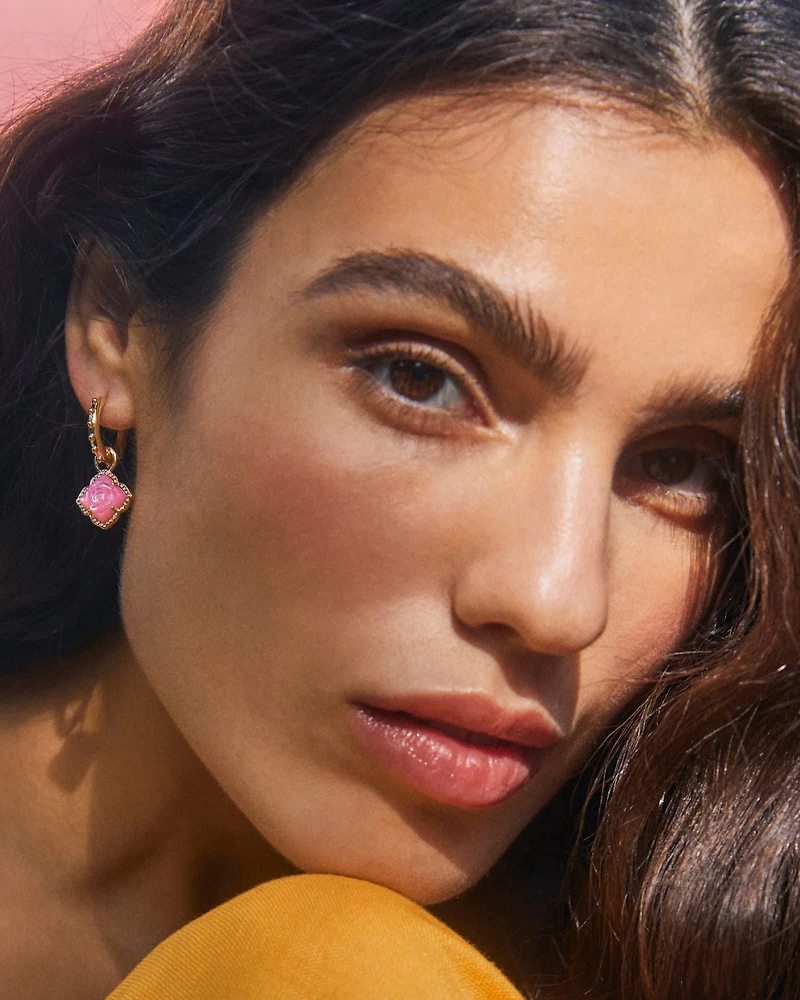 Mallory Rose Gold Huggie Earrings