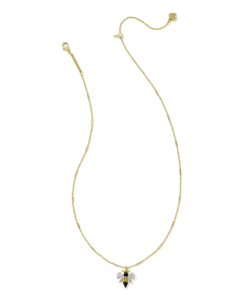 Bee Gold Short Pendant Necklace