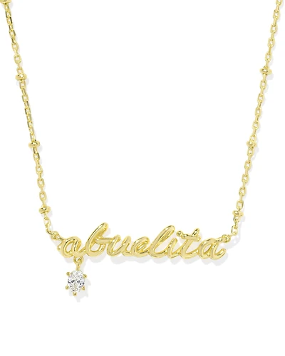 Abuelita Silver Crystal Short Pendant Necklace