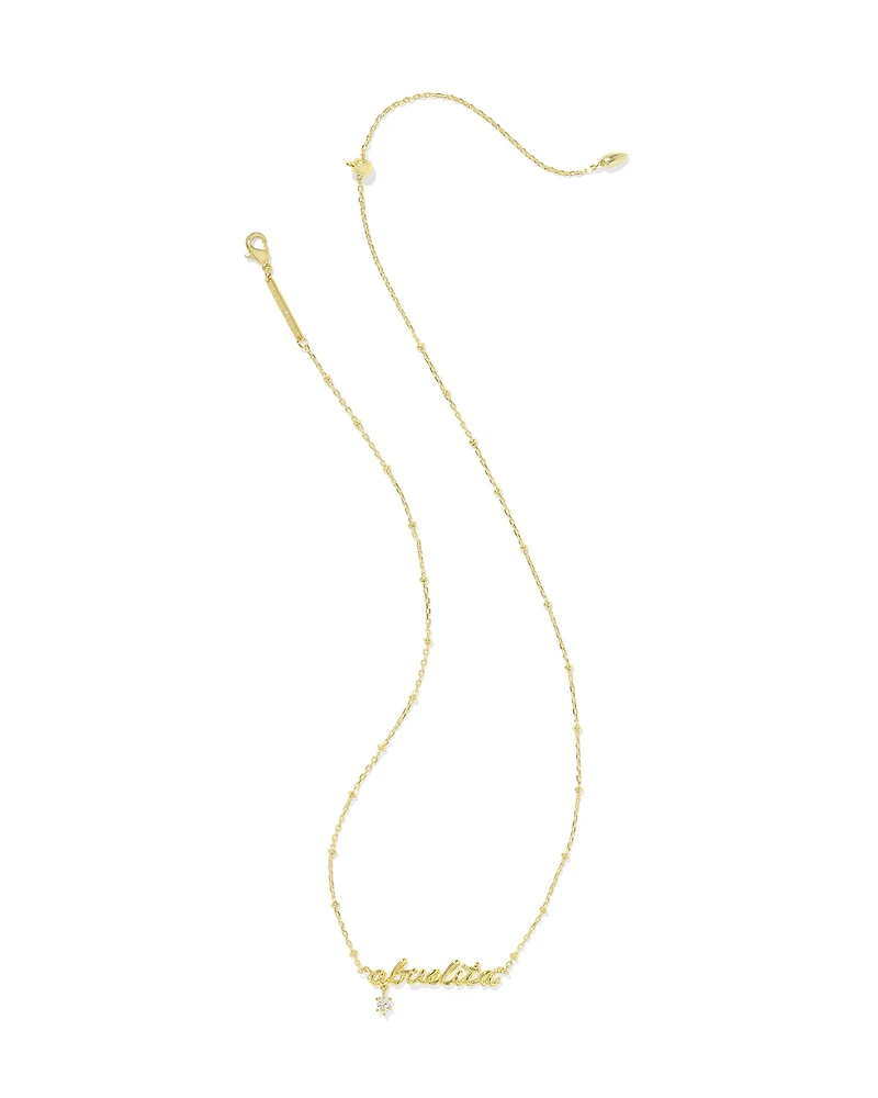 Abuelita Gold Crystal Short Pendant Necklace