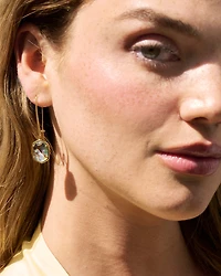 Daphne Gold Wire Drop Earrings in Abalone
