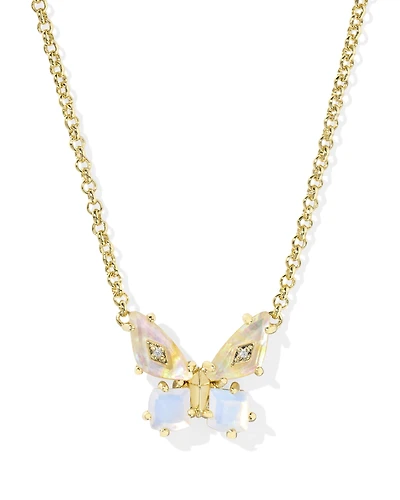 Bianca Butterfly Gold Short Pendant Necklace