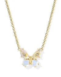 Bianca Butterfly Gold Short Pendant Necklace