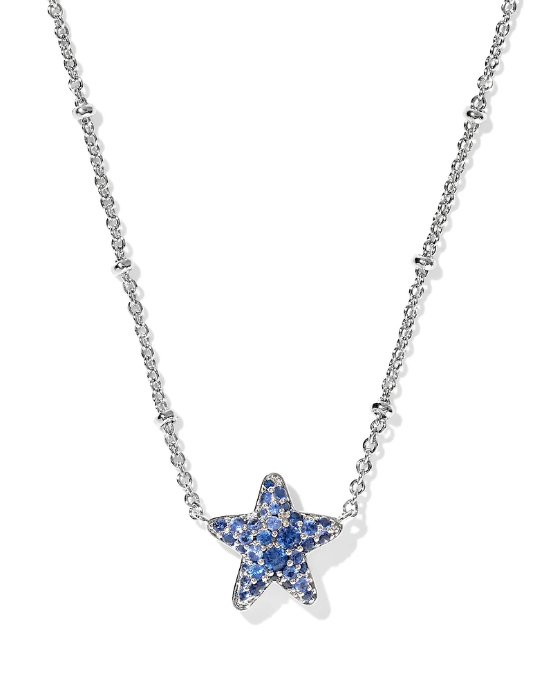 Jae Star Silver Pave Short Pendant Necklace