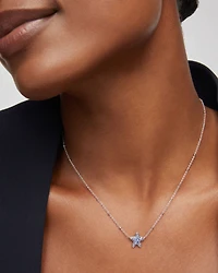 Jae Star Silver Pave Short Pendant Necklace