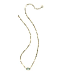 Elisa Gold Figaro Chain Short Pendant Necklace