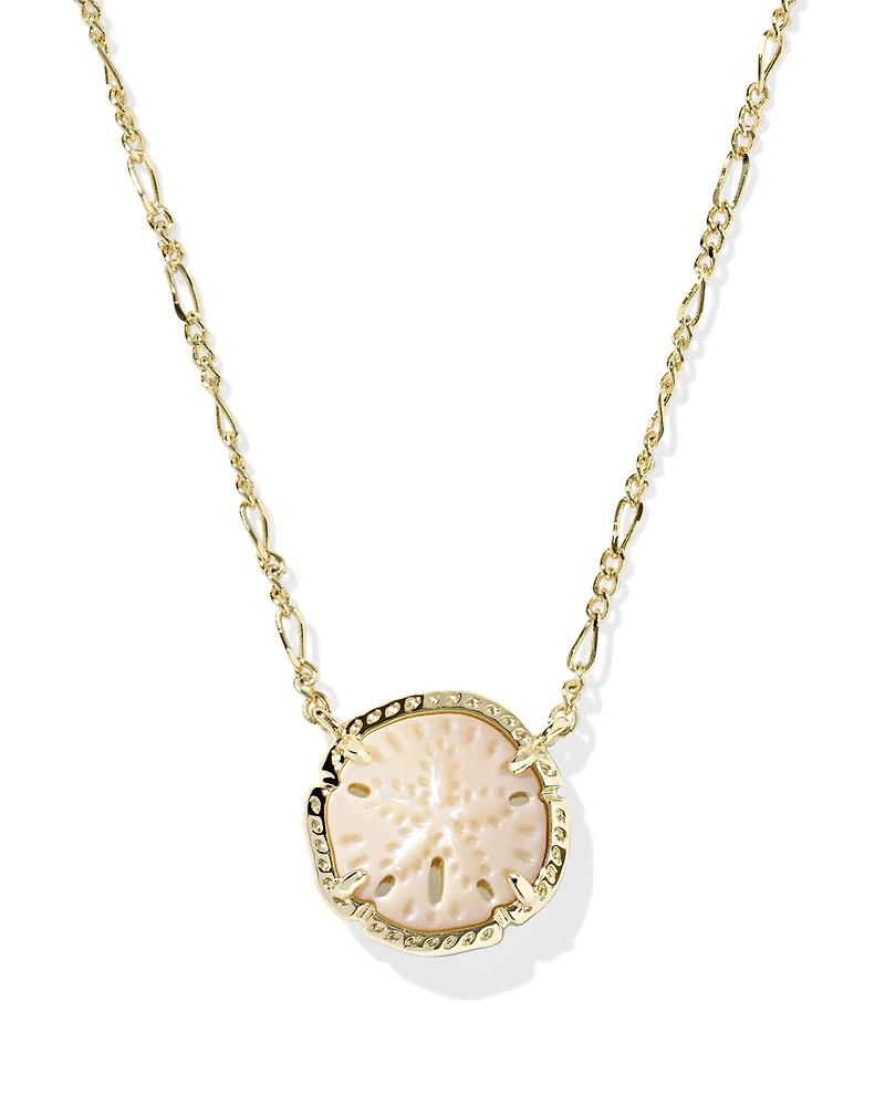 Sand Dollar Gold Short Pendant Necklace