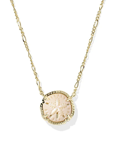 Sand Dollar Gold Short Pendant Necklace