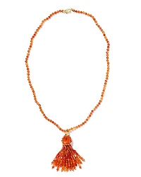 Sylvia Gold Large Long Pendant Necklace