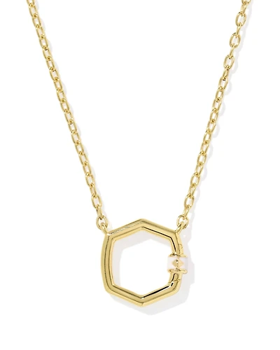 Davie 18k Gold Vermeil Enamel Pendant Necklace