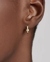 Davie 18k Gold Vermeil Enamel Huggie Earrings