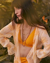 Sylvia Gold Large Long Pendant Necklace