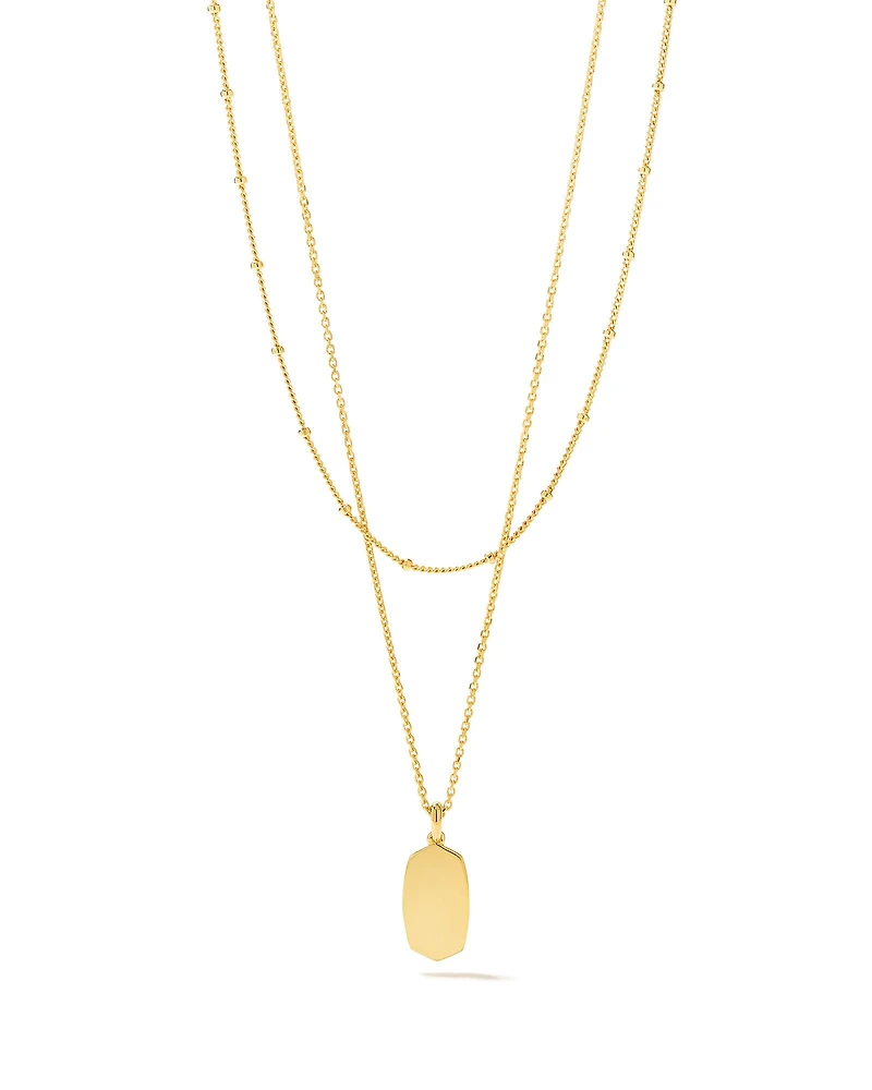 Elisa Charm Multi Strand Necklace in 18k Gold Vermeil