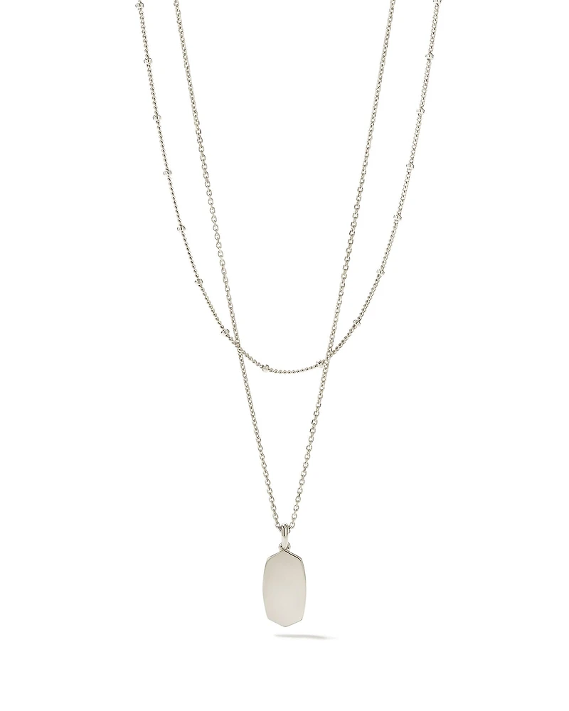 Elisa Charm Multi Strand Necklace in Sterling Silver