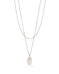 Elisa Charm Multi Strand Necklace in Sterling Silver