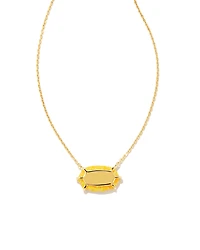 Framed Elisa Opal 18k Gold Vermeil Pendant Necklace in Citrus Kyocera Opal