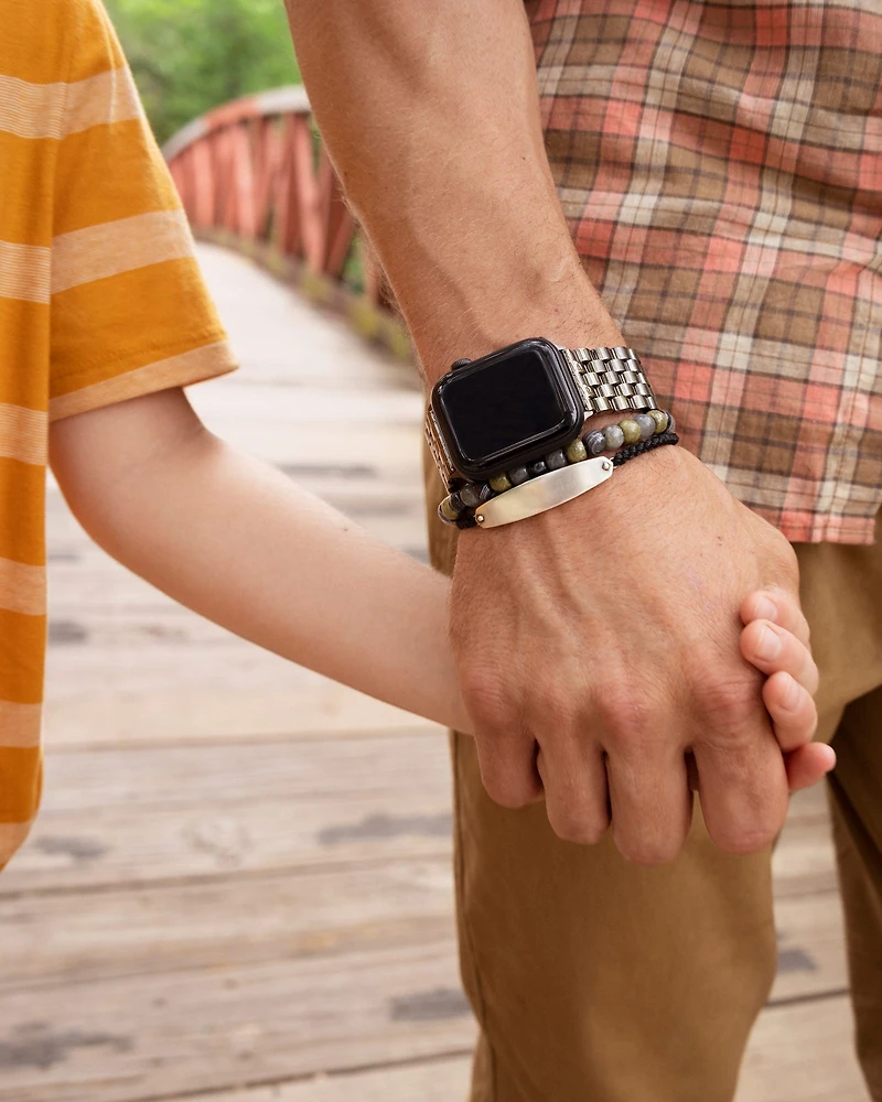 Beck 5 Link Watch Band in Gunmetal Stainless Steel