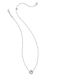 Susie Silver Short Pendant Necklace in Dichroic Glass