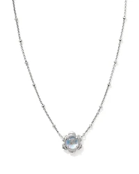 Susie Silver Short Pendant Necklace in Dichroic Glass