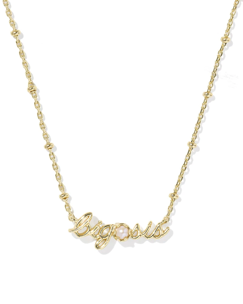 Big Sis Gold Short Pendant Necklace