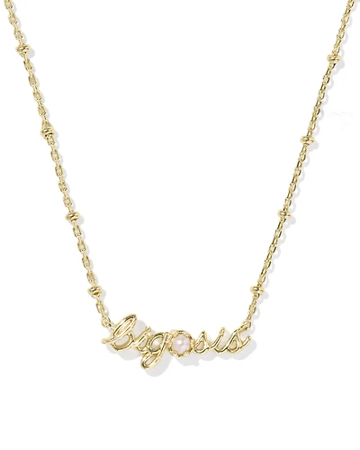Big Sis Gold Short Pendant Necklace