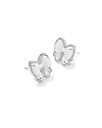 Haley Bow Silver Stud Earrings