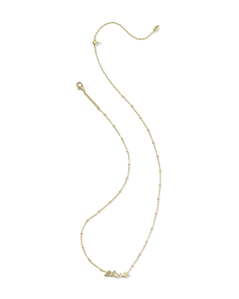 Lil Sis Gold Short Pendant Necklace