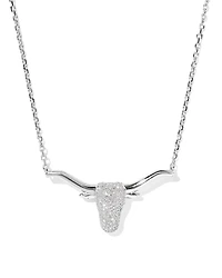 0.29 ct Longhorn 14k White Gold Pendant Necklace
