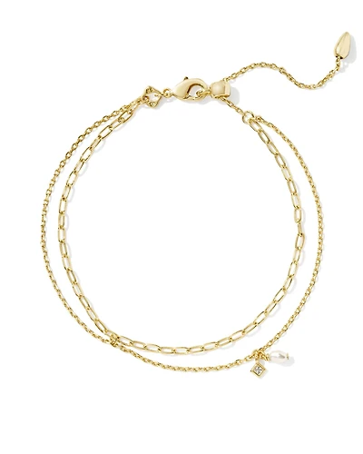 Eve Gold Multi Strand Bracelet in Freshwater Cultured Pearl