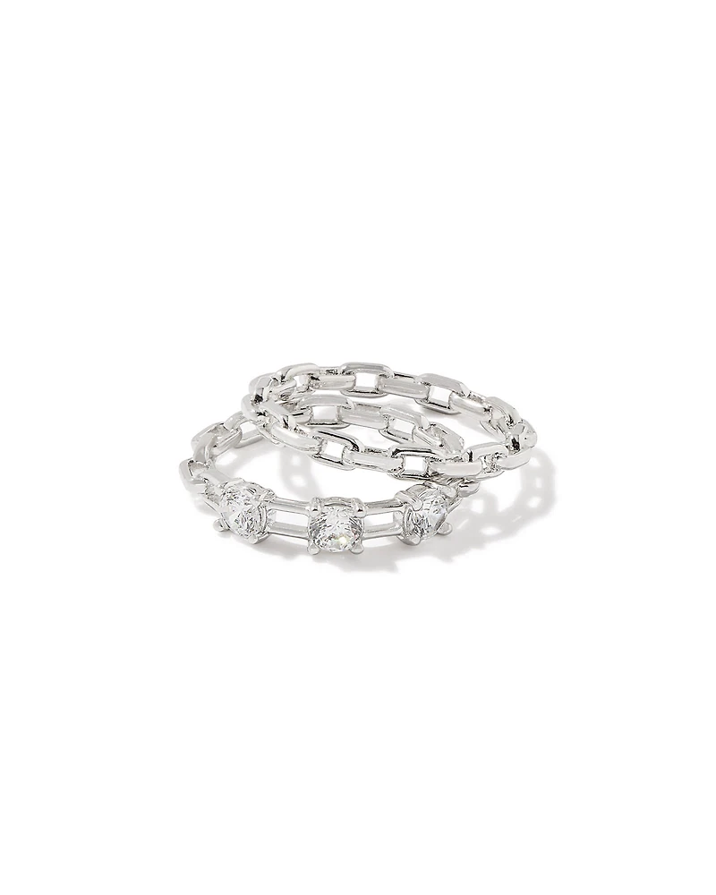 Lexi Gold Ring Set White CZ