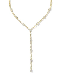 Lexi Silver Y Necklace White CZ