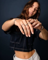 Lexi Gold Ring Set White CZ