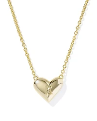 Ari Heart Letter K Gold Short Pendant Necklace