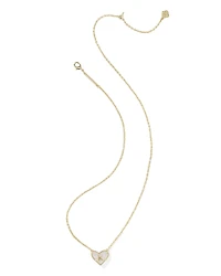 Ari Heart Letter K Gold Short Pendant Necklace