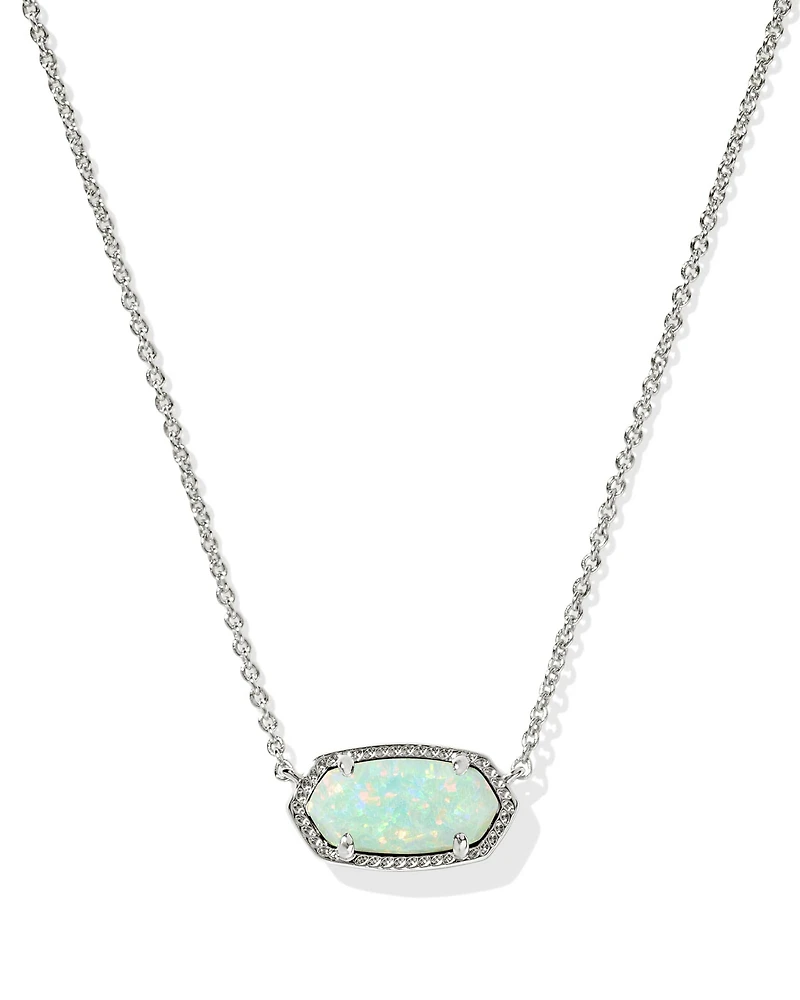Elisa Silver Pendant Necklace Red Illusion