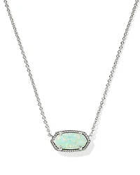 Elisa Silver Pendant Necklace Red Illusion