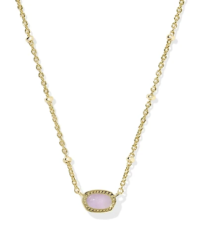 Mini Elisa Gold Satellite Short Pendant Necklace Turquoise Magnesite