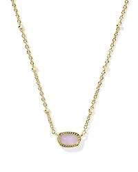 Mini Elisa Gold Satellite Short Pendant Necklace Turquoise Magnesite