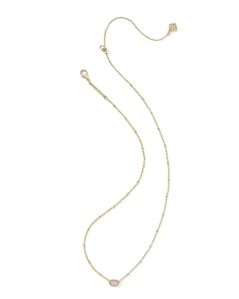 Mini Elisa Gold Satellite Short Pendant Necklace Turquoise Magnesite