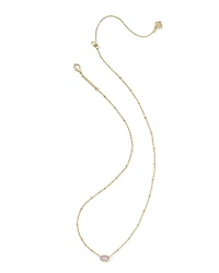 Mini Elisa Gold Satellite Short Pendant Necklace Turquoise Magnesite