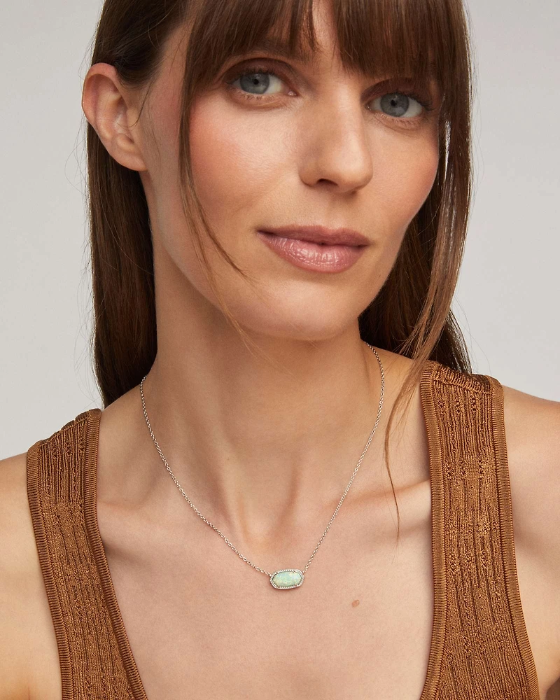 Elisa Silver Pendant Necklace Red Illusion