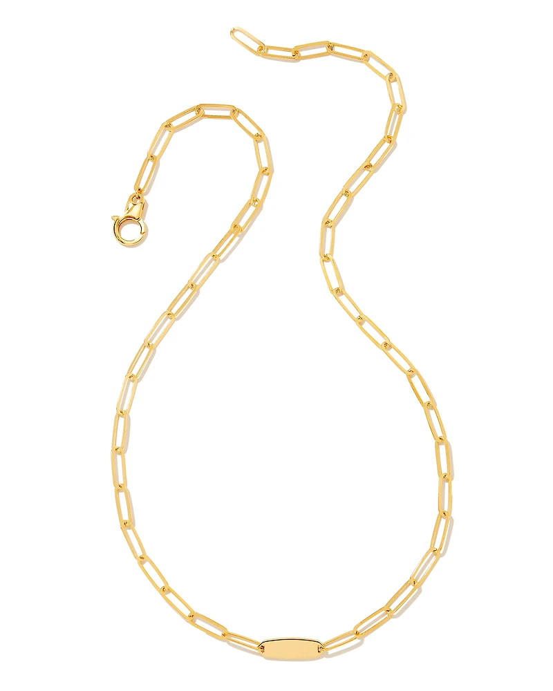 Marlee Paperclip Chain Necklace in 18k Gold Vermeil