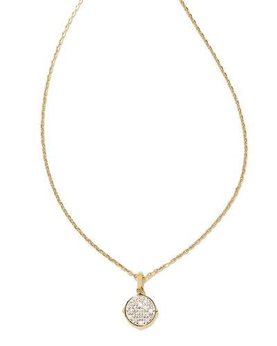 0.1 ct Matilda 14k Yellow Gold Pendant Necklace in White Diamond