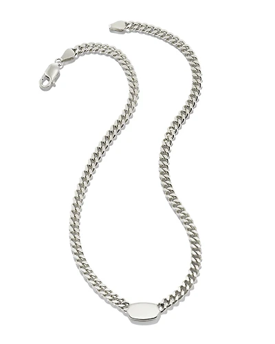 Elisa Curb Chain Necklace in Sterling Silver