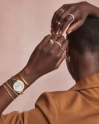 Davie and Danielle Mixed Metal Convertible Hoop Earrings