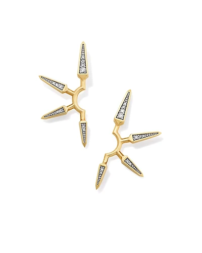 0.16 ct Small Spike 14k Yellow Gold Earrings